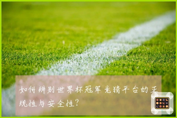 如何辨别世界杯冠军竞猜平台的正规性与安全性？